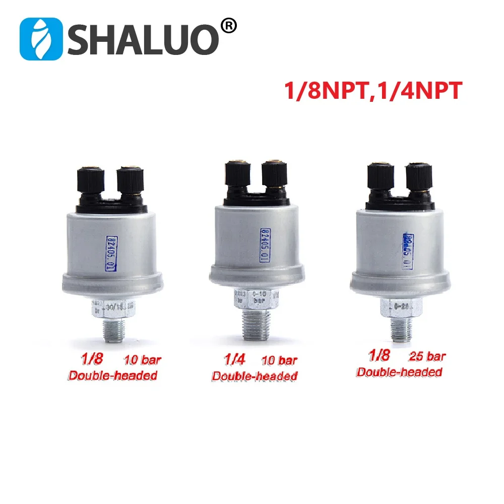 Durable 1/4NPT 1/8NPT Diesel Engine Oil Pressure Sensor 0- 10 Bars 0- 25Bars Generator Parts plug Alarm Pressure Sensor Switch