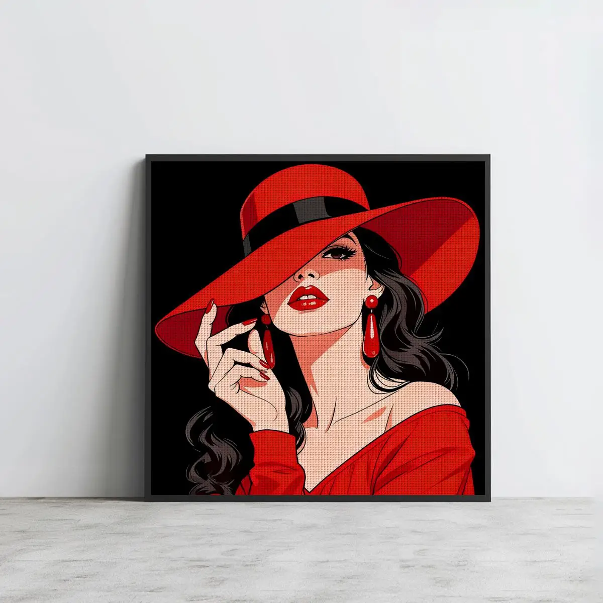 

1 шт. 50x50 см/19,7 дюйма Набор для вышивания крестиком «Сексуальная женщина» DIY, 11CT/14CT, декор для стен, подарок