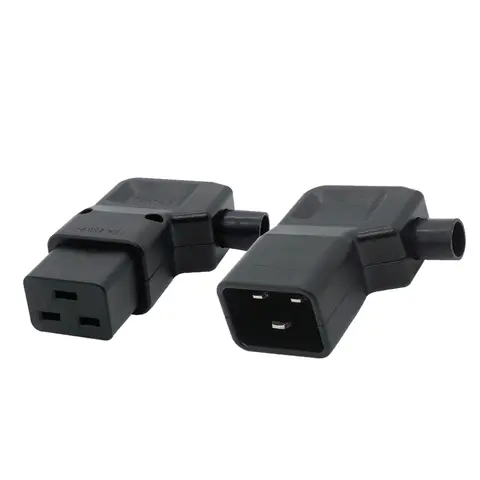 IEC 320 재배선 가능 소켓 16A 250V 90도 팔꿈치 IEC320 C20 DIY 전원 커넥터, C19 암 C20 수 플러그 AC 어댑터 연결