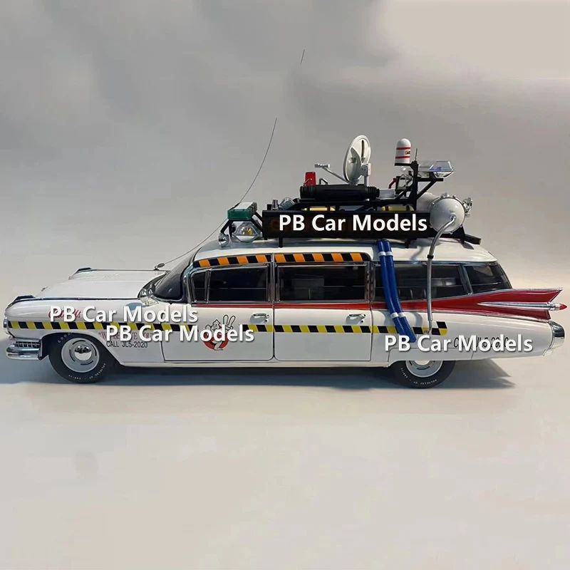 1:18 Ghost busters 1A movie car alloy full open car model collectible toys for boys