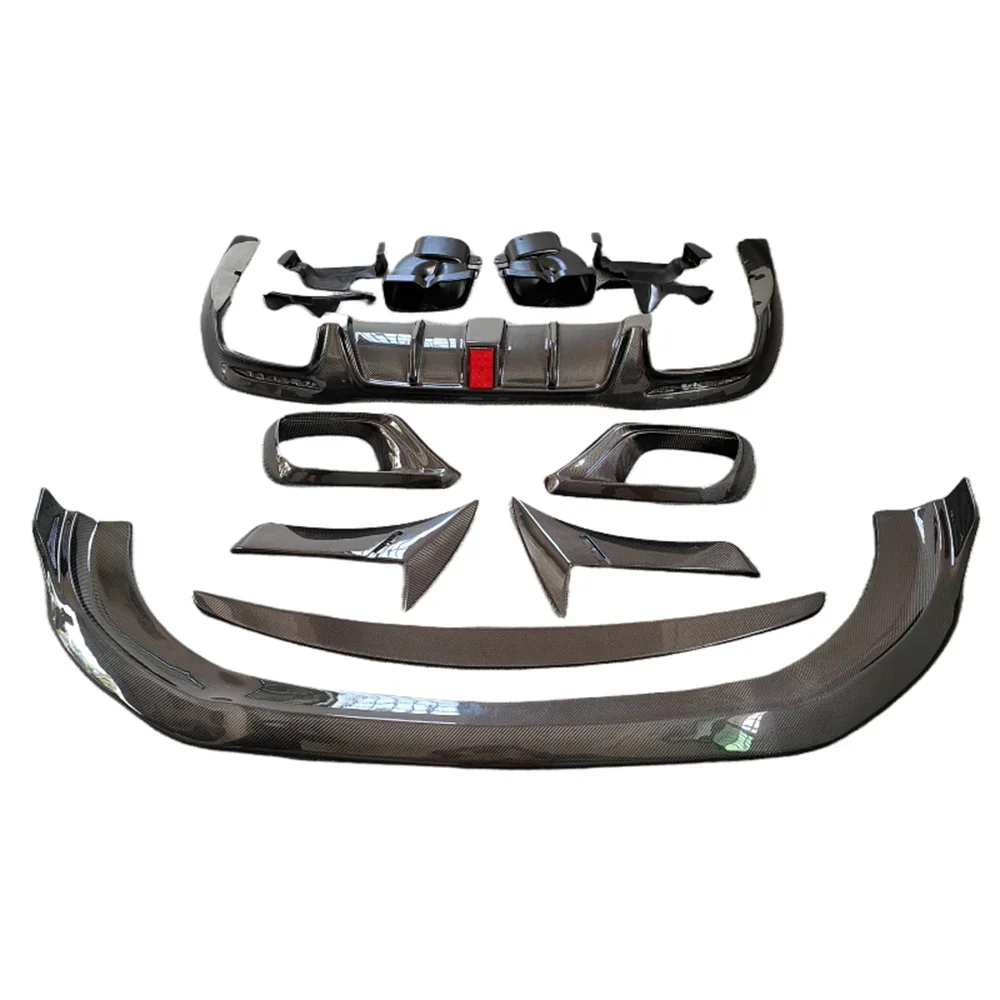 

Carbon fiber body kit for Benz S-Class S63 S65 W222 front bumper lip fender decorative parts rear bumper diffuser spoiler kit