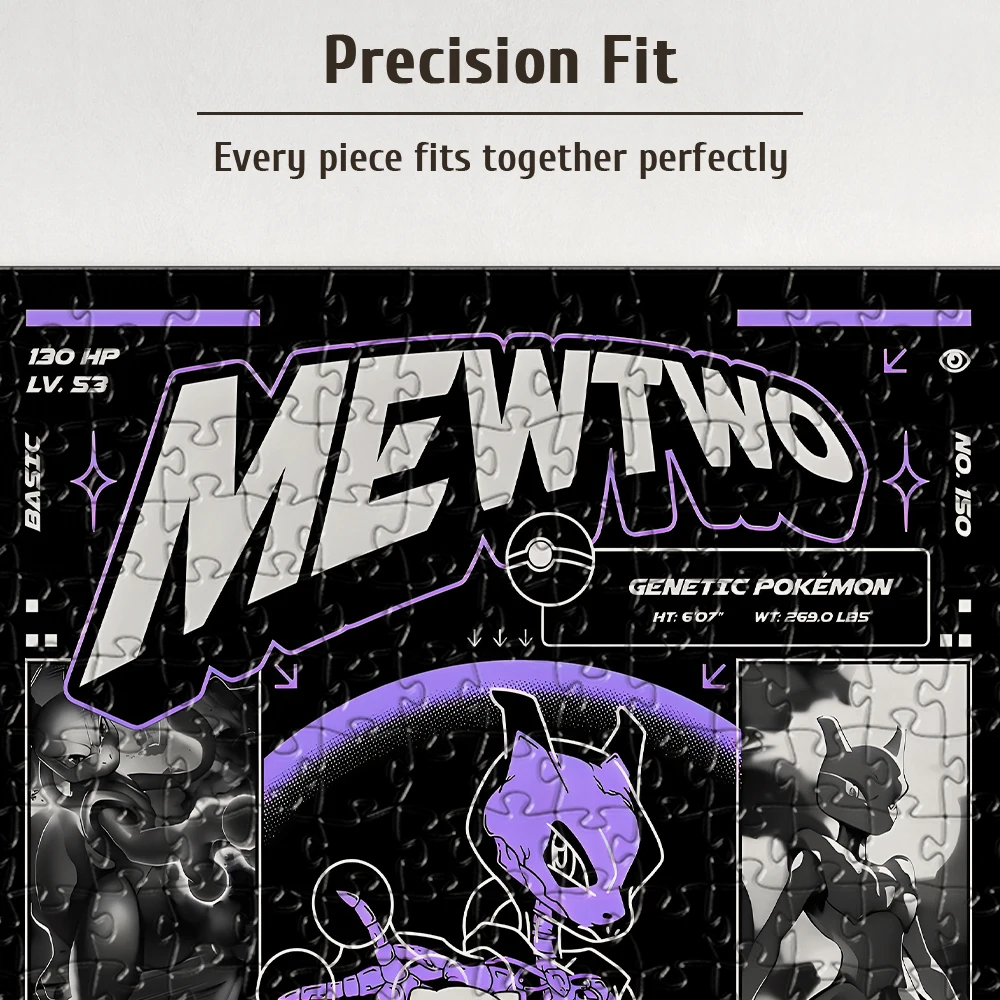 Pokémon Mewtwo 108/200/300/500/1000 elementów drewniane puzzle