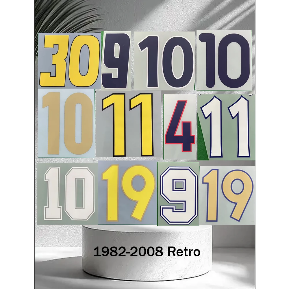 1982-2008 Retro Soccer Nameset #10 #9 SUPER STAR Printing CUSTOMIZE NAME NUMBER Heat Transfer Soccer Patch Badge