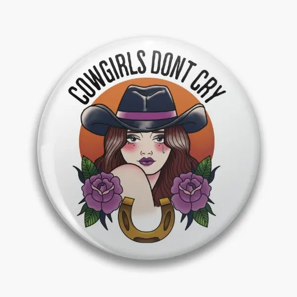 Cow Girls Do Not Cry  Soft Button Pin Women Collar Badge Brooch Fashion Cartoon Metal Cute Hat Gift Lapel Pin Funny Decor Lover