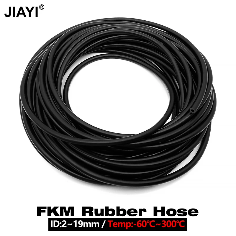 1/2/3/5/10M ID 2 3 4 5 6 8 10 12mm Fluororubber FKM Oil Hose Tube Tubing Pipe Acid alkali high temperature corrosion resistance