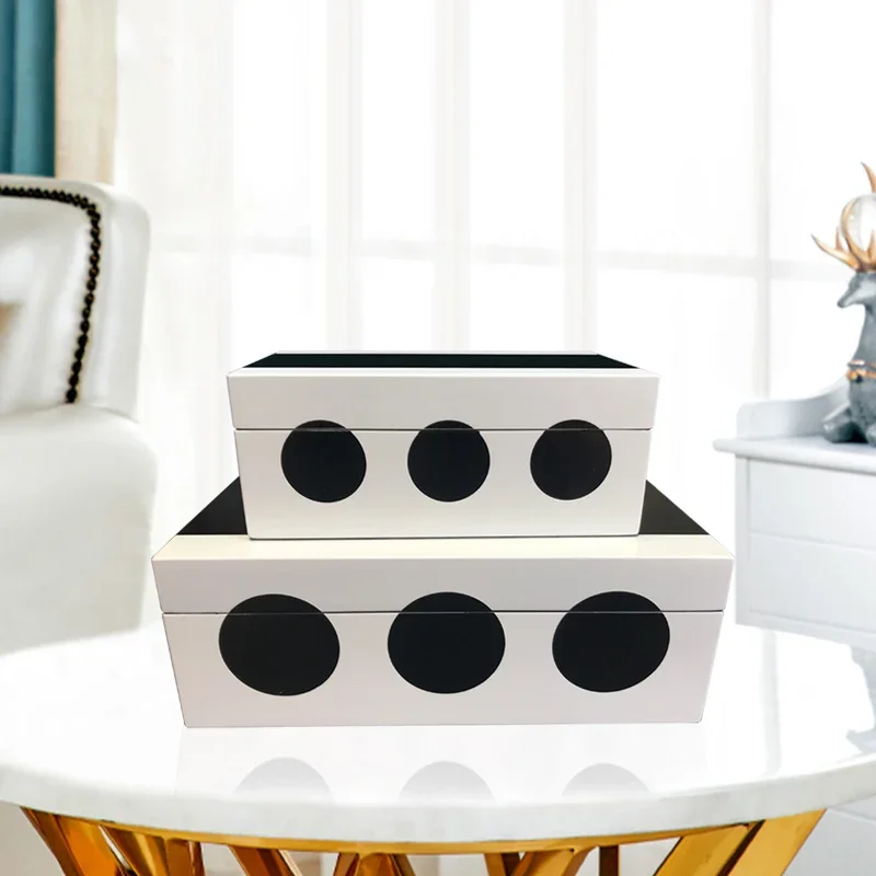 Discount New Chinese Style Model House Jewelry Box Modern Bedroom Cloakroom Decoration Box Window Storage Box