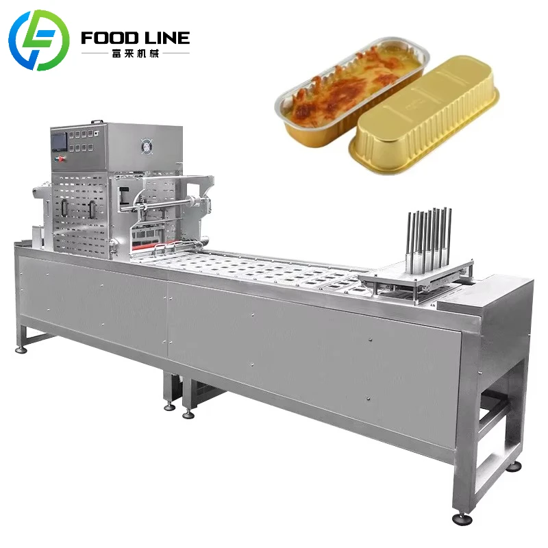 Factory Price Automatic Food Liquid Aluminum Foil Box Filling and Sealing Machine