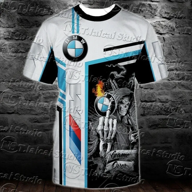 

Летняя горячая распродажа, унисекс, объемная футболка с 3D принтом для мотоциклов, дышащие, быстросохнущие футболки с короткими рукавами для автоспорта