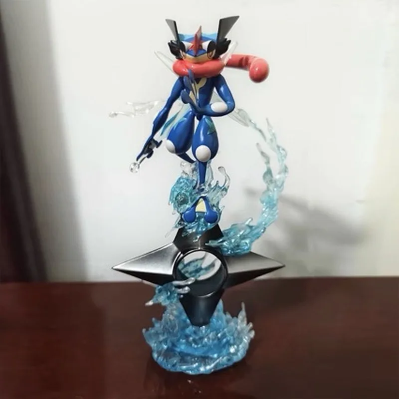 Pokemon greninja anime figura jogando faca 20cm estatueta de ação estátua pvc coleção modelo boneca mesa decoração brinquedo presentes do miúdo