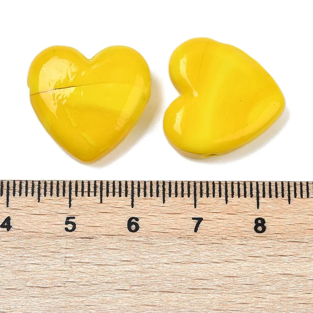 10 Stück handgefertigte mehrfarbige Herz-Glasperlen aus Lampwork-Glas, Valentinstagsgeschenk, 19–20 x 6,5–7 mm für die Herstellung von DIY-Schmuck – Detail 14