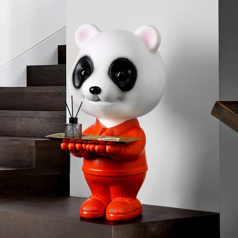 Cartoon Creative Panda Ornaments, Large Floor To Ceiling TV Cabinets, Sofas, Hallways, Home Decor