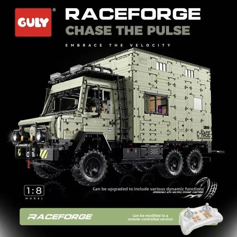 Guly 10661 Unimog Off road RV Building Blocks 7310pcs Remote Control Assembly Model Pendant Toy Male Model Bricks Toys Adults