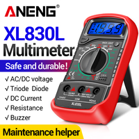 ANENG XL830L Multimeter Voltage Meter 1999 Counts Ammeter Ohm Measuring Mini hFE Transistors Tester AC/DC Tools
