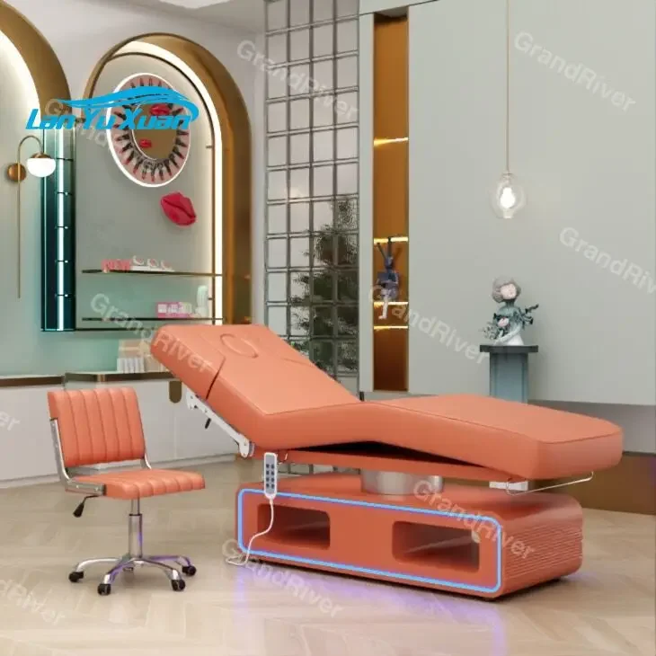 

Manufacturer price salons facial spa bed chair electric automatic lift 3 4 motor spa electric beauty massage table Bed