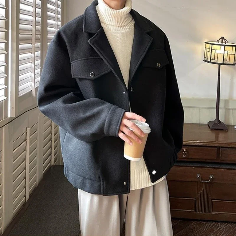 

​ Тяжелое шерстяное пальто для мужчин, осень-зима, большие размеры 300 фунтов, летная куртка, стиль премиум-качества ​