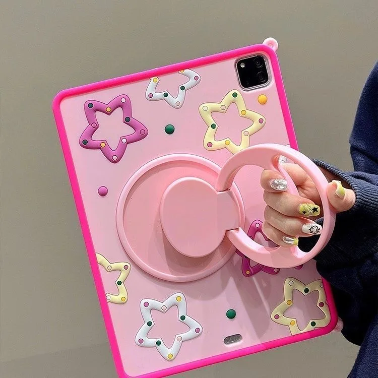 Le stelle colorate sono adatte per la custodia protettiva in silicone tridimensionale per Apple iPad