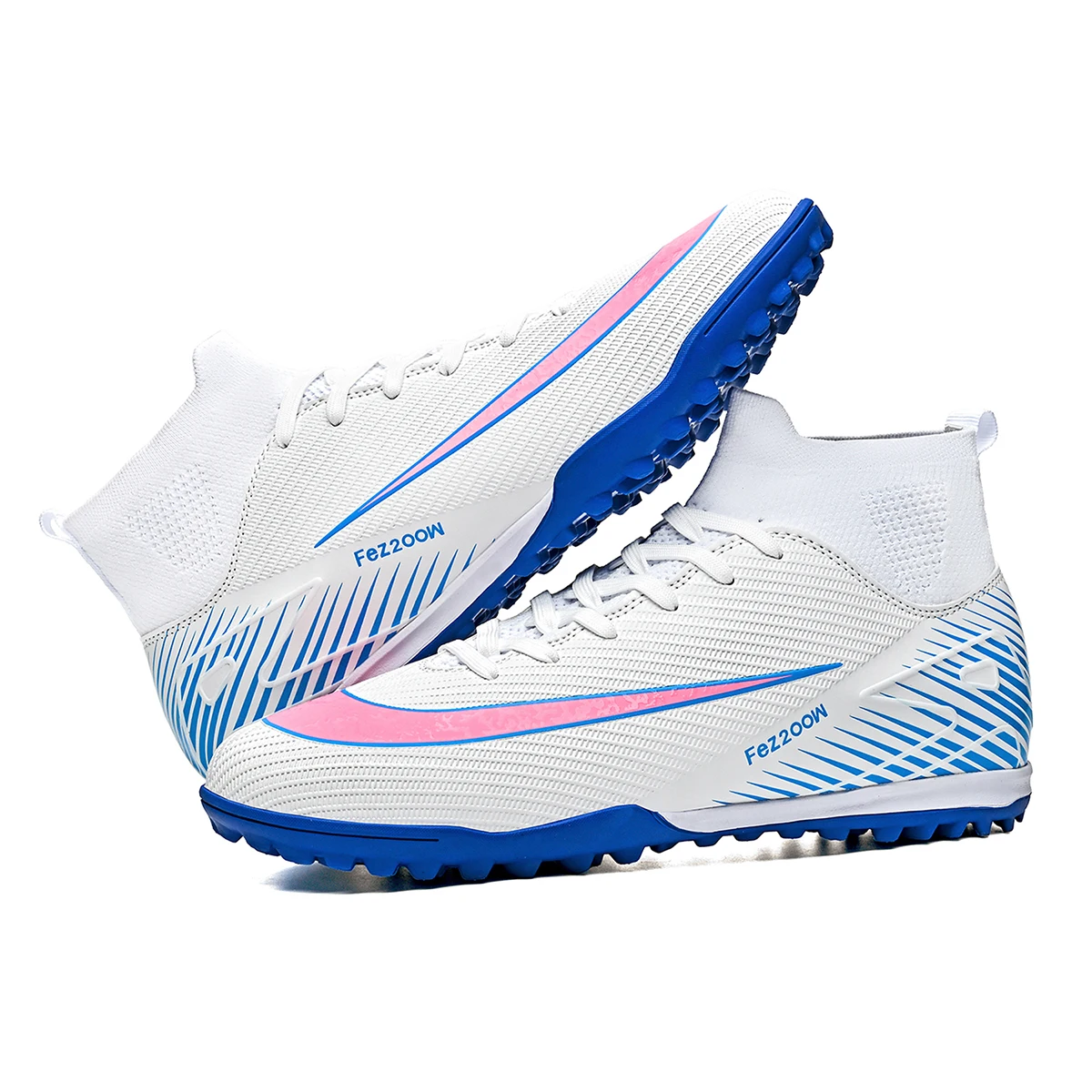 Ultra Light Adult TF Soccer Shoes Sweat-proof PU Fabric Wear-resistant Rubber Sole Snug Fit Unisex Turf Practice Sneakers