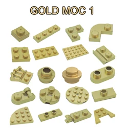 Gold Basic Board Building Blocks Small Particle Educational Aids Puzzle MOC Parts 3024 3023 3460 6141 98138
