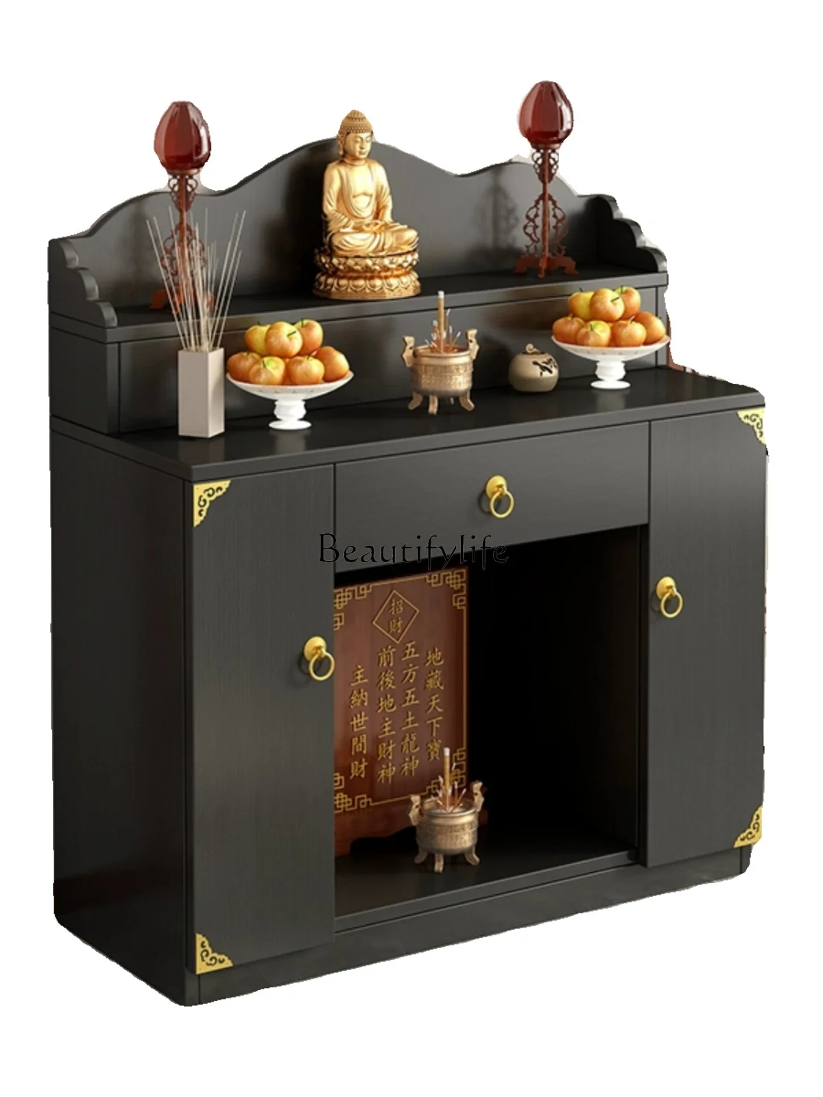 

Altar Incense Burner Table Home New Chinese Style Customizable Incense Central Cabinet Simple Buddha Shrine a Long Narrow Table