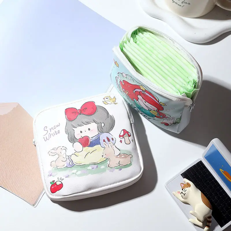 Cartoon Disney sanitary napkin storage bag portable large capacity to put menstrual small bag students portable tampon storage