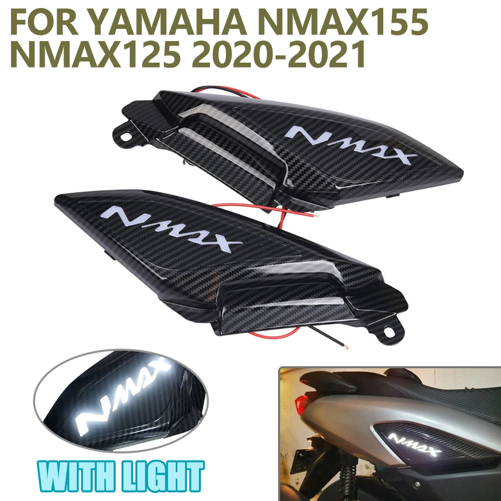 Motorcycle Rear Side Cover With Light Guard Protection Cap Shield For Yamaha NMAX155 NMAX N MAX 155 125 2020 2021 Accessories