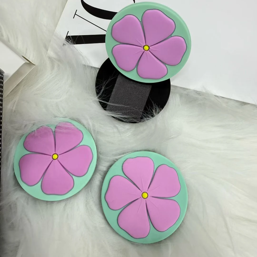 

Pink Flower Cyan Magnetic Phone Stand for IPhone Holder Mount Support for Galaxy Mobile Phone Accessories