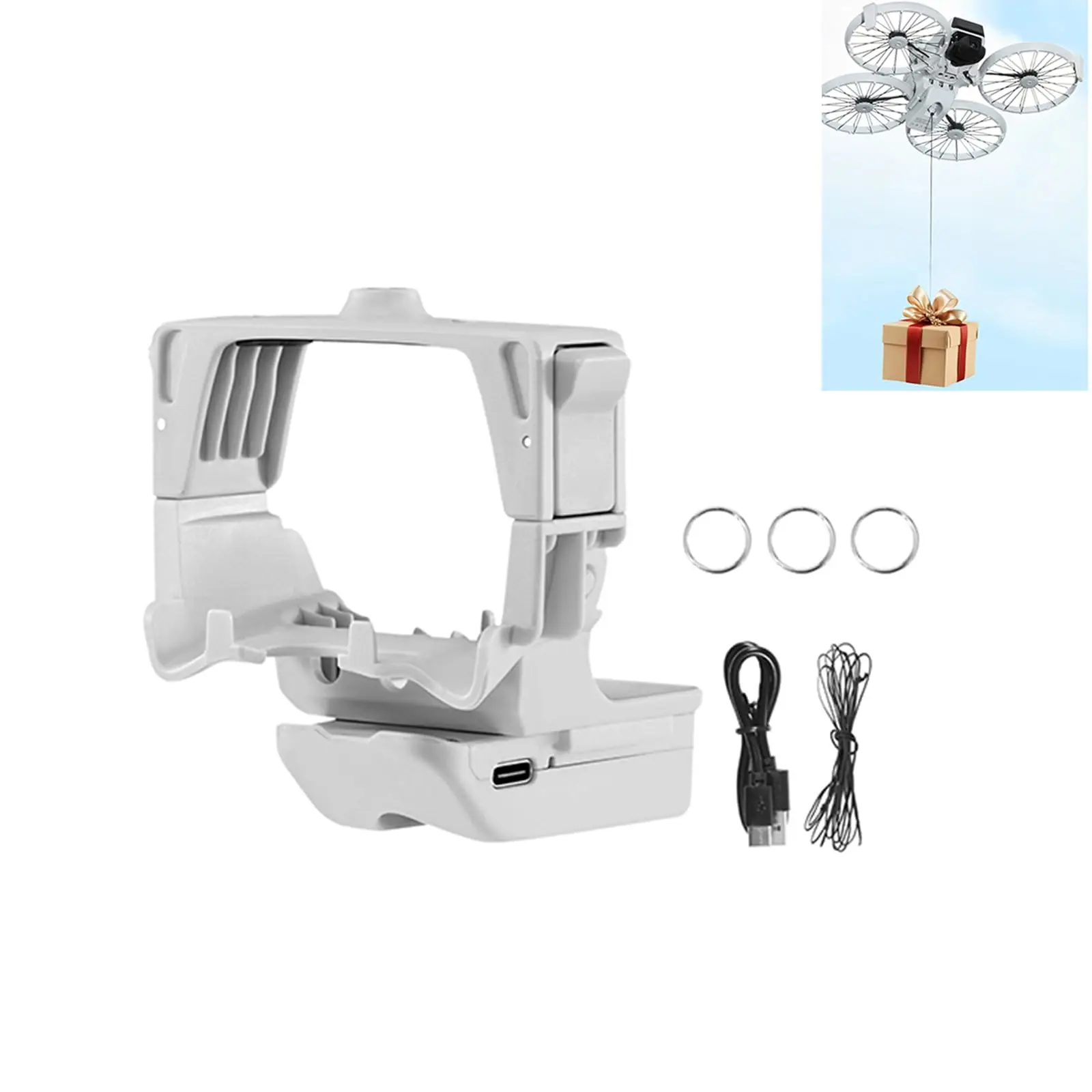 

Airdrop Release Drop Device for DJI Flip Airdrop System Payload/Delivery/Transport Wedding Gift Delivery Fishing Bait Dropper