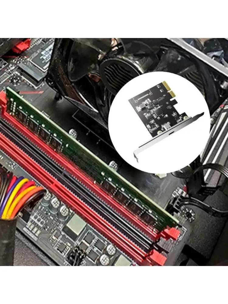 Y1UB USB 3.2 Gen 2 Type C Expansion Card With PCIe 4X Interfaces For Enhances Data Transmission Speed