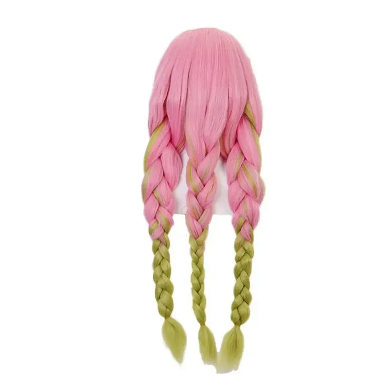 Bear's Den MeetLife Kanroji Mitsuri Anime Demon Slayer Cosplay Wig Kimetsu no Yaiba Long Braided Wigs Pink New 2025