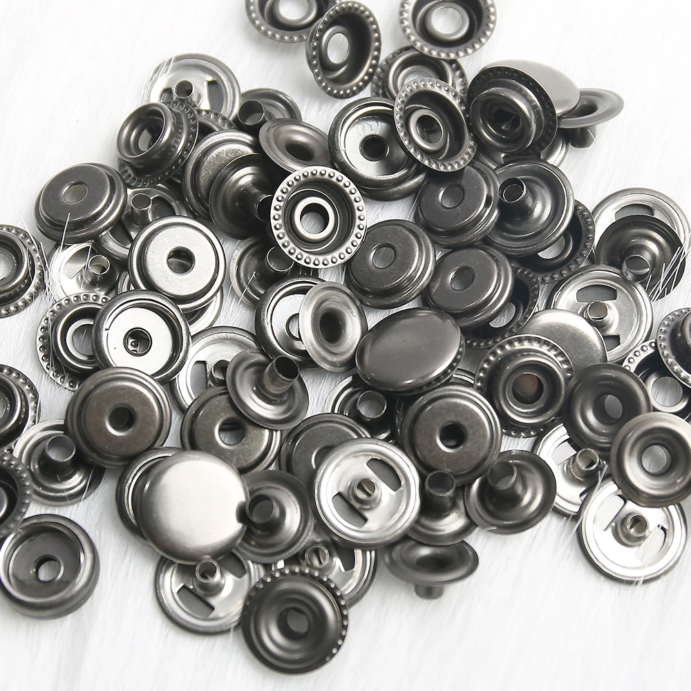 10mm 12.5mm 15mm Bottoni a pressione in metallo Accessori per cucire Botones Bottone a pressione per abbigliamento Giacche Elementi di chiusura a