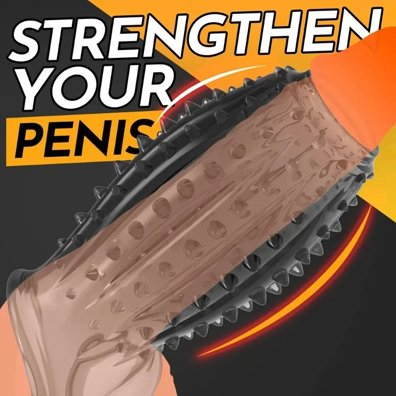 DUBNIY غطاء القضيب للرجال سكوك مع حزام مثير تسوق بيني خواتم الكبار لوازم تأخير القذف القضيب كم للرجل 18