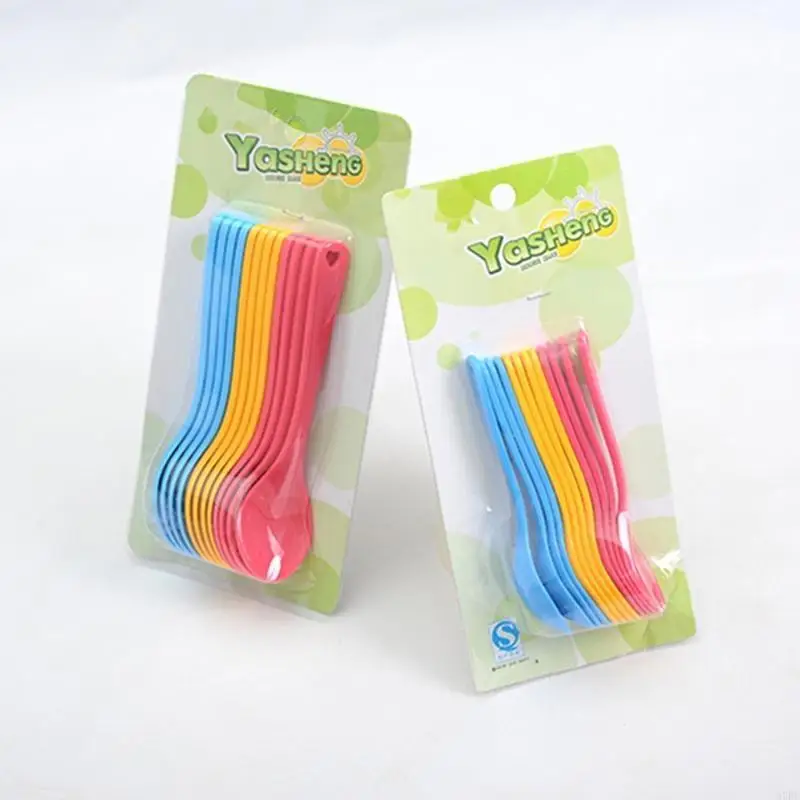 97BE 12 pz Cucchiai per neonati in plastica per uso alimentare Neonati Formazione Apprendimento Alimentazione alimentare