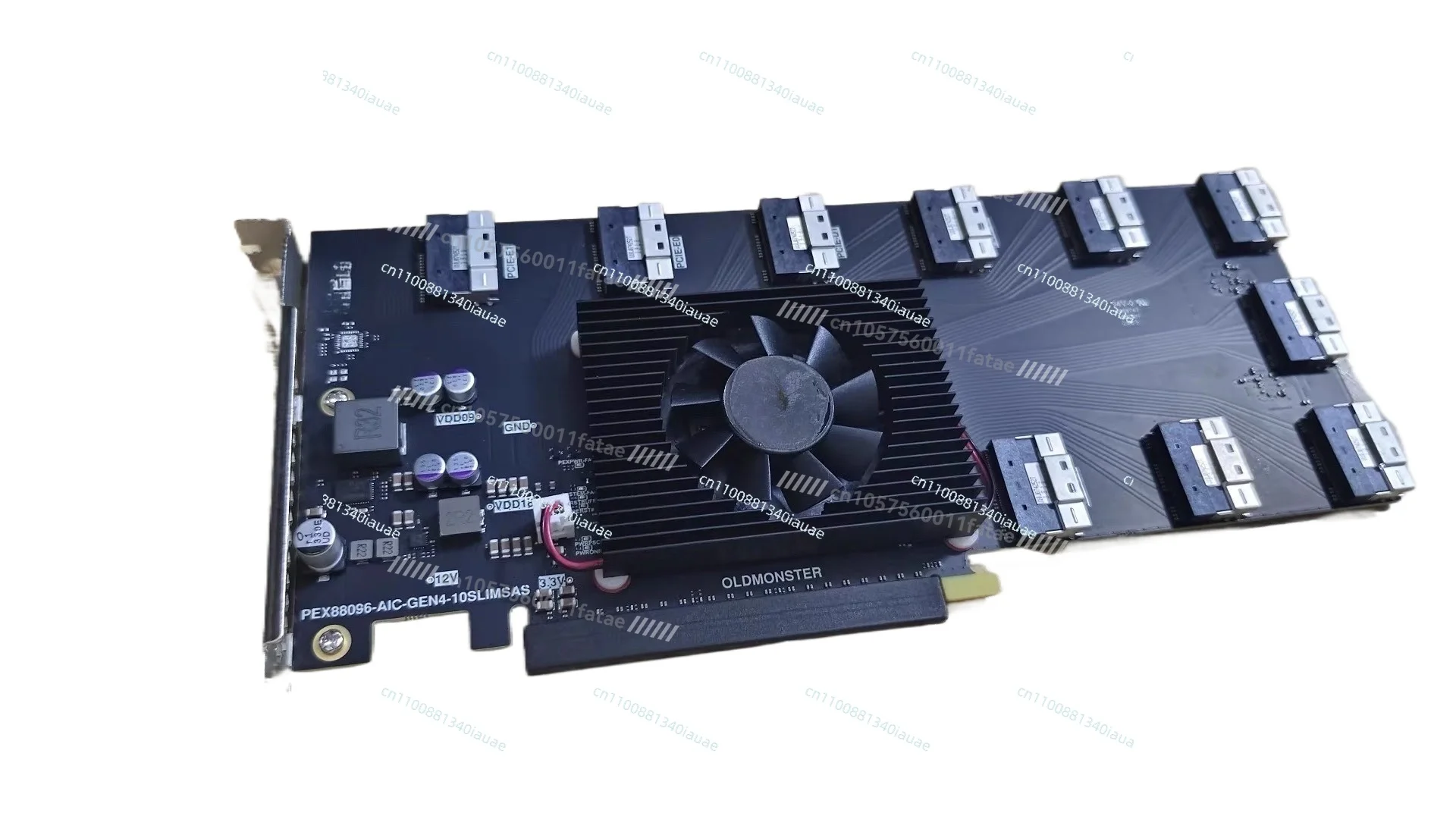 

PLX88096 PCIe 4.0 Expansion Card 10-Port SFF-8654 SlimSAS Bifurcation Card No Driver Required