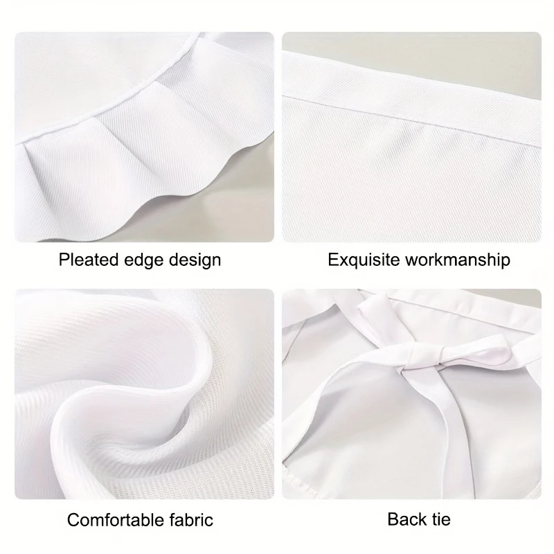 Costume de tablier et collants de taille pour jeu de rôle, cadeau de fête de cuisine, tablier en dentelle de couleur unie, serveur, cadeau d'habillage pour couple, 1 pièce