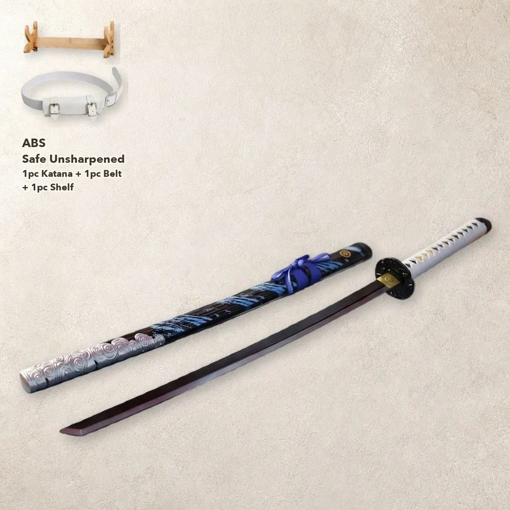 Ghost of Tsushima 40Inch Katana Shelf Set Plastic Sword Belt Display Stand Safe Unsharpened Room Cosplay Display Photo Prop