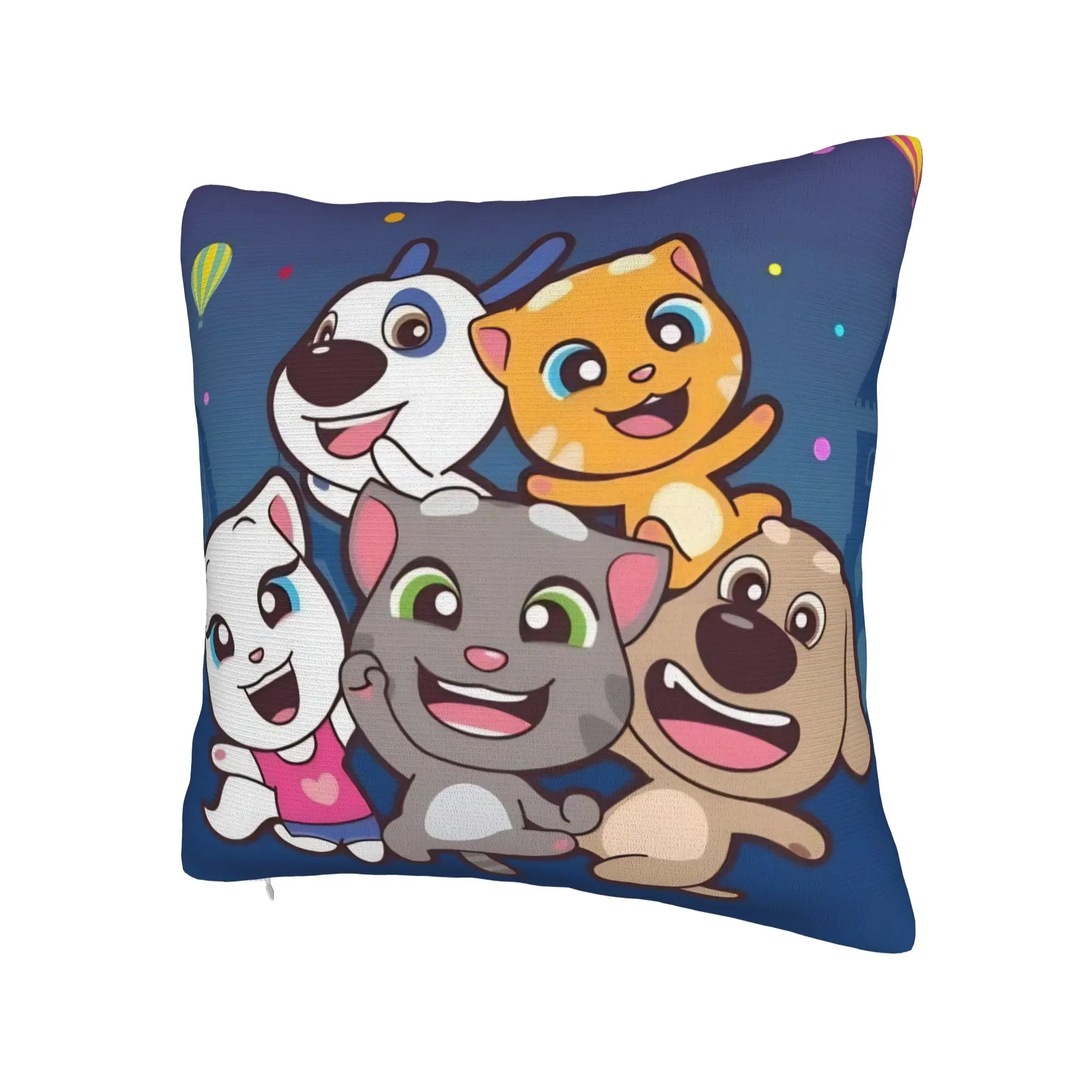 Decorative Pillowcases T-Talking T-Tom And F-Friends Merch Chair  Pillow Case Cover Square Style Multi Size
