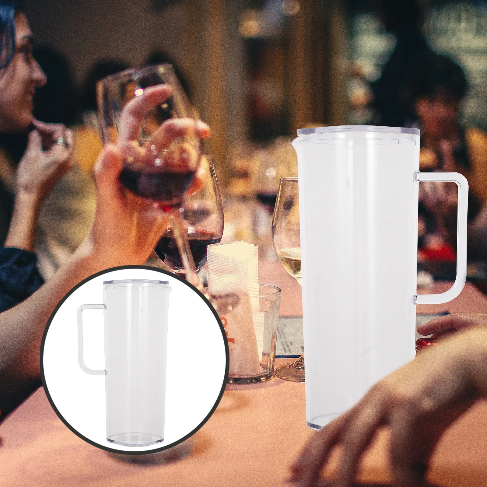 

Cold Water Jug Elegant Pitcher Pitchers for Drinking Handle Easy to Pour Tea Acrylic Home