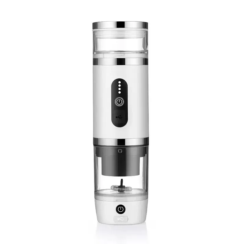 Portable Rechargeable Espresso Machine 20 Bar Heating Extraction USB Electric Handheld Coffee Cup Built-in Milk Frother for Cars