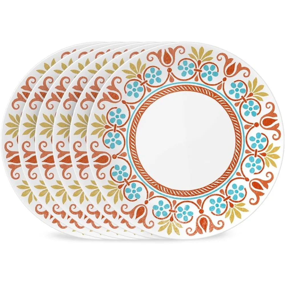 

Набор обеденных тарелок Corelle Vitrelle 10,25, трехслойное стекло и устойчивость к сколам, легкие круглые тарелки, терракотовый доктор из 8 предметов