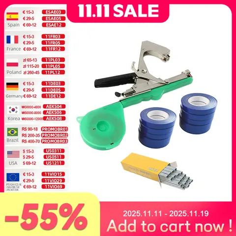 Plant Tying Tool with 10 Rolls Tape Allsome