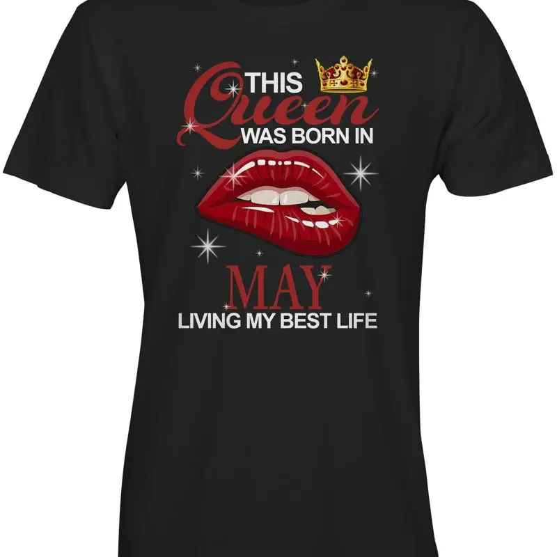 Футболки с рисунком на день рождения «Королева родился в травне»