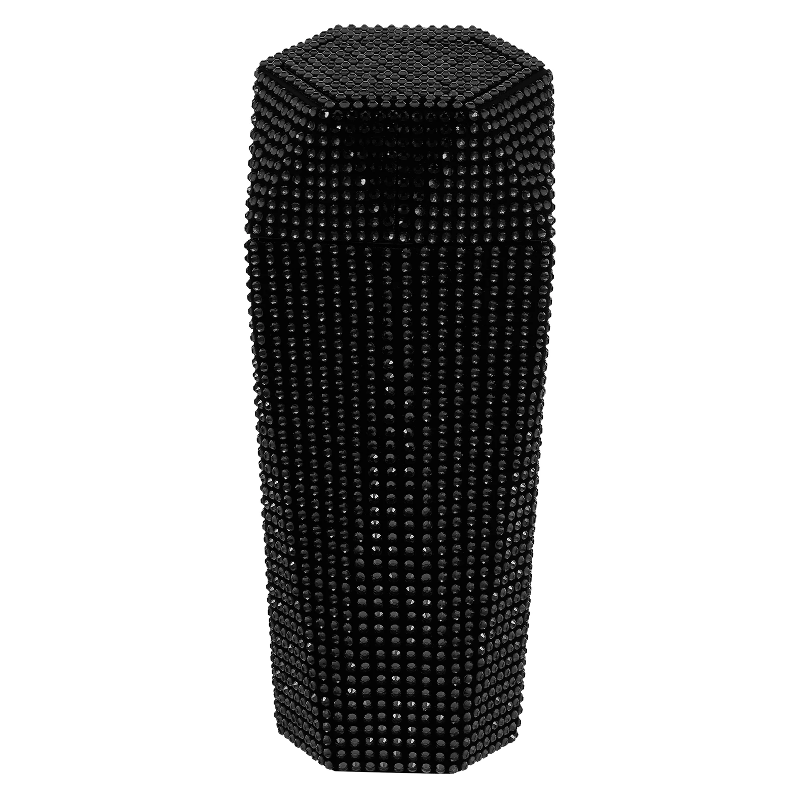 

Car Trash Can Leakproof Auto Garbage Bin Space-Saving Multi-Compartment Vehicle Dustbin With Rhinestone Decoration For