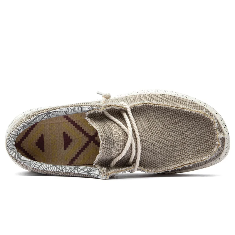 Leichte, bequeme, lässige Slip-On-Loafer aus Canvas für Herren mit weicher Sohle – ideal zum Gehen und Reisen – Detail 12