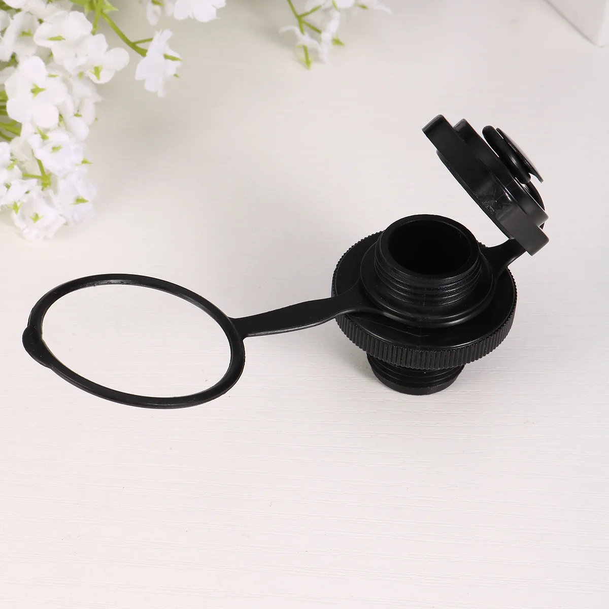 

4Pcs Boston Valve Tpu Octagonal Screw Nozzle 2-in-1 One Way Air Valve for Inflatable Boat Kayak Raft Dinghy Mattress Black