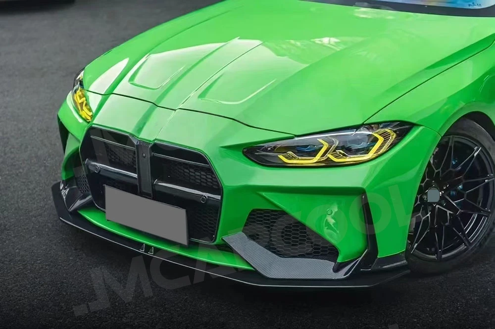 JMCARCOOL لسيارات BMW M3 M4 G80 G82 G83 2021 + ألياف الكربون الجافة الجبهة شفة مصد السيارة الناشر اكسسوارات السيارات #6