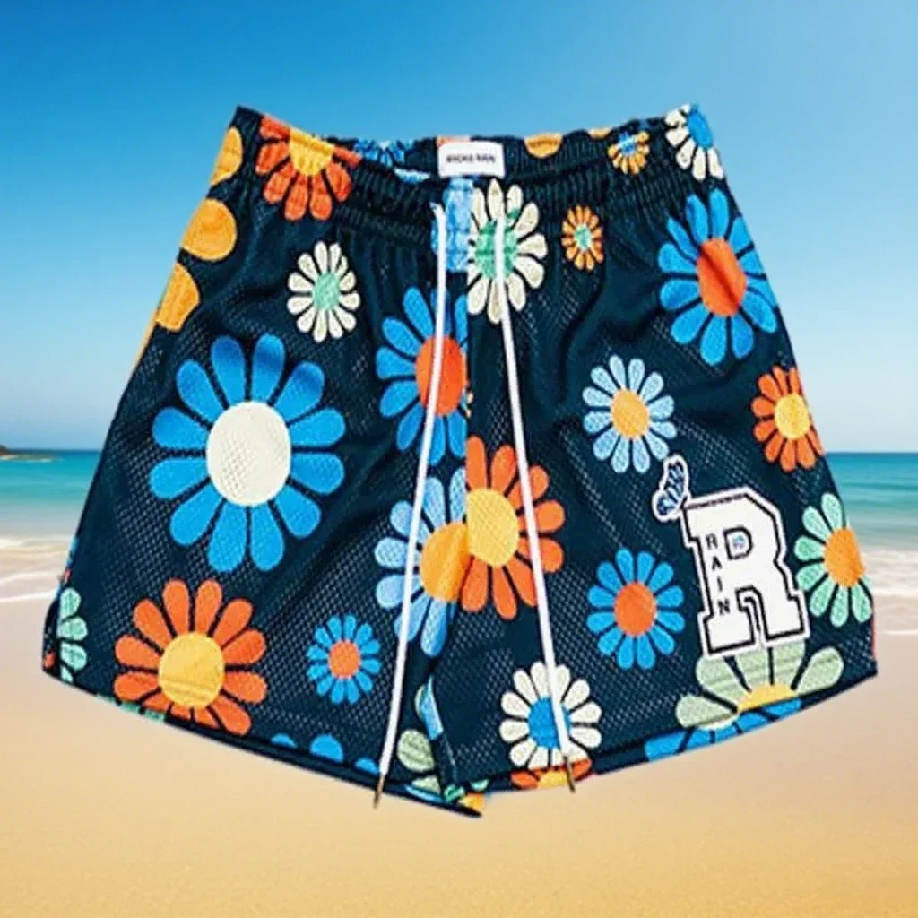 

Новые модные шорты High Street Trend, быстросохнущие мужские дышащие шорты с 3D принтом, впитывающие пот, удобные мужские летние шорты