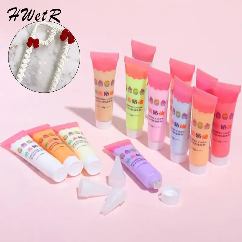 15ml Resin Cream For Phone Case Fake Whipped Clay Glue DIY Craft Soft Clay Decoration Simulation Gel Mobile Shell