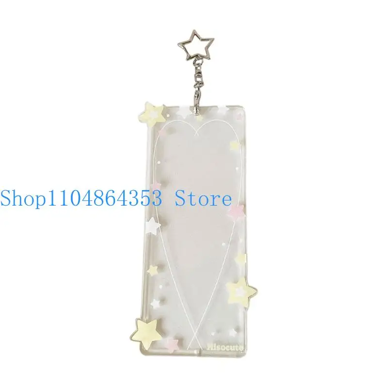 652F Multi Color Star Shaped Clear Card Case Korean Fashion Photo Holder For Collectible Trading Cards And Souvenir Photos