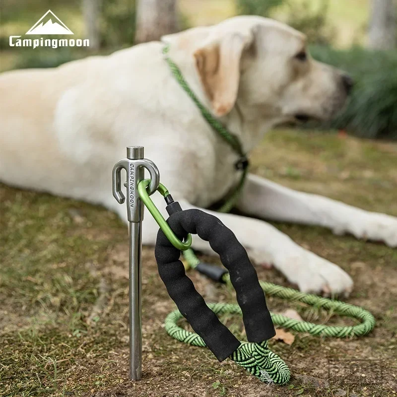 Dog Yard Stake 360 Rotation Dog Camping Stake Windproof Stainless Dog Yard Leash And Stake For Playing Camping Backyard