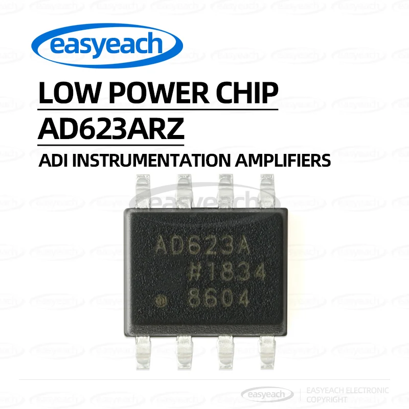 

AD623ARZ-R7 SOIC-8 SMD с одним питанием Rail-to-Rail, недорогой инструментальный усилитель, микросхема